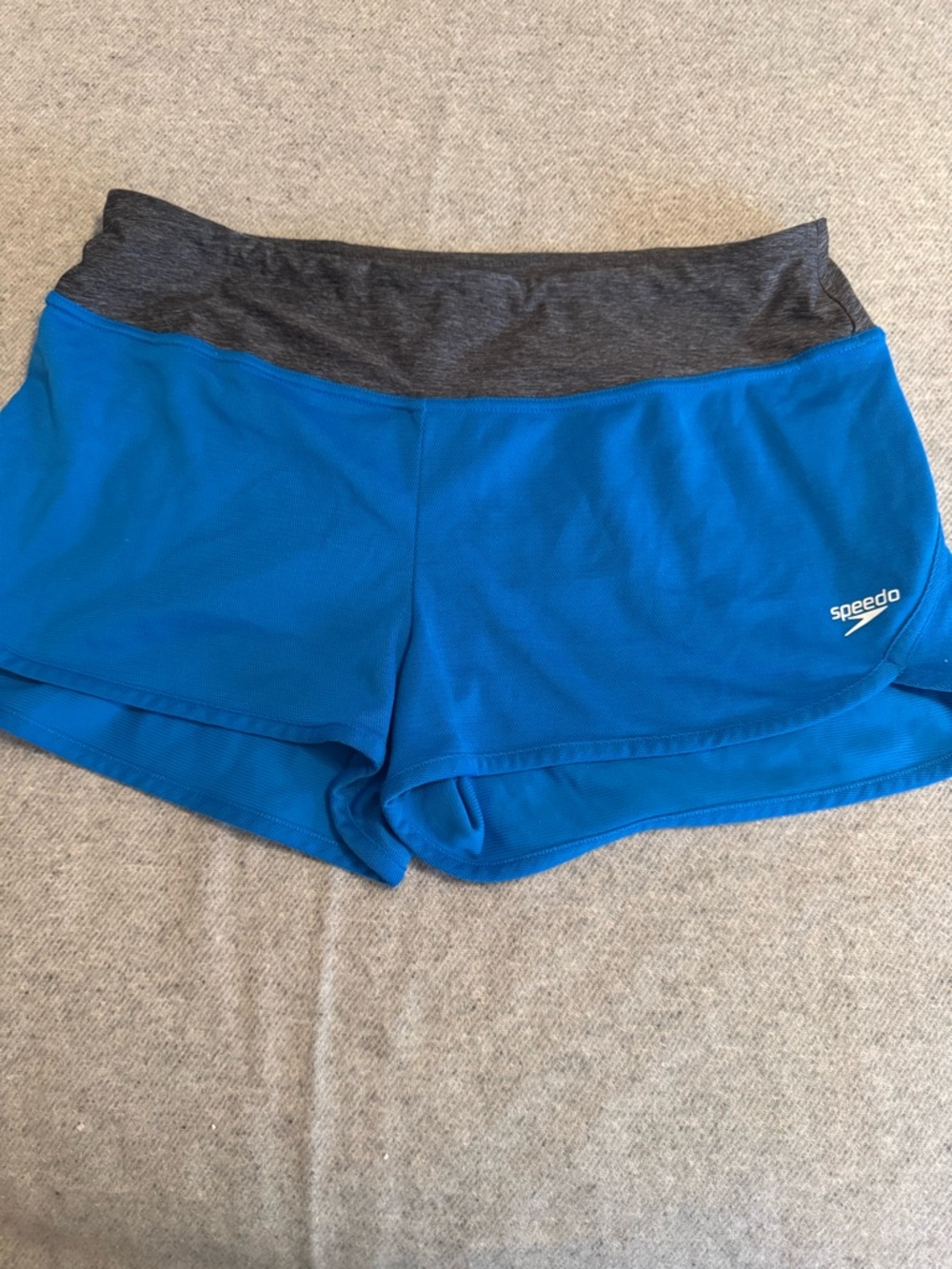 Speedo Women's Royal Blue Swim Shorts with Charcoal Waistband
